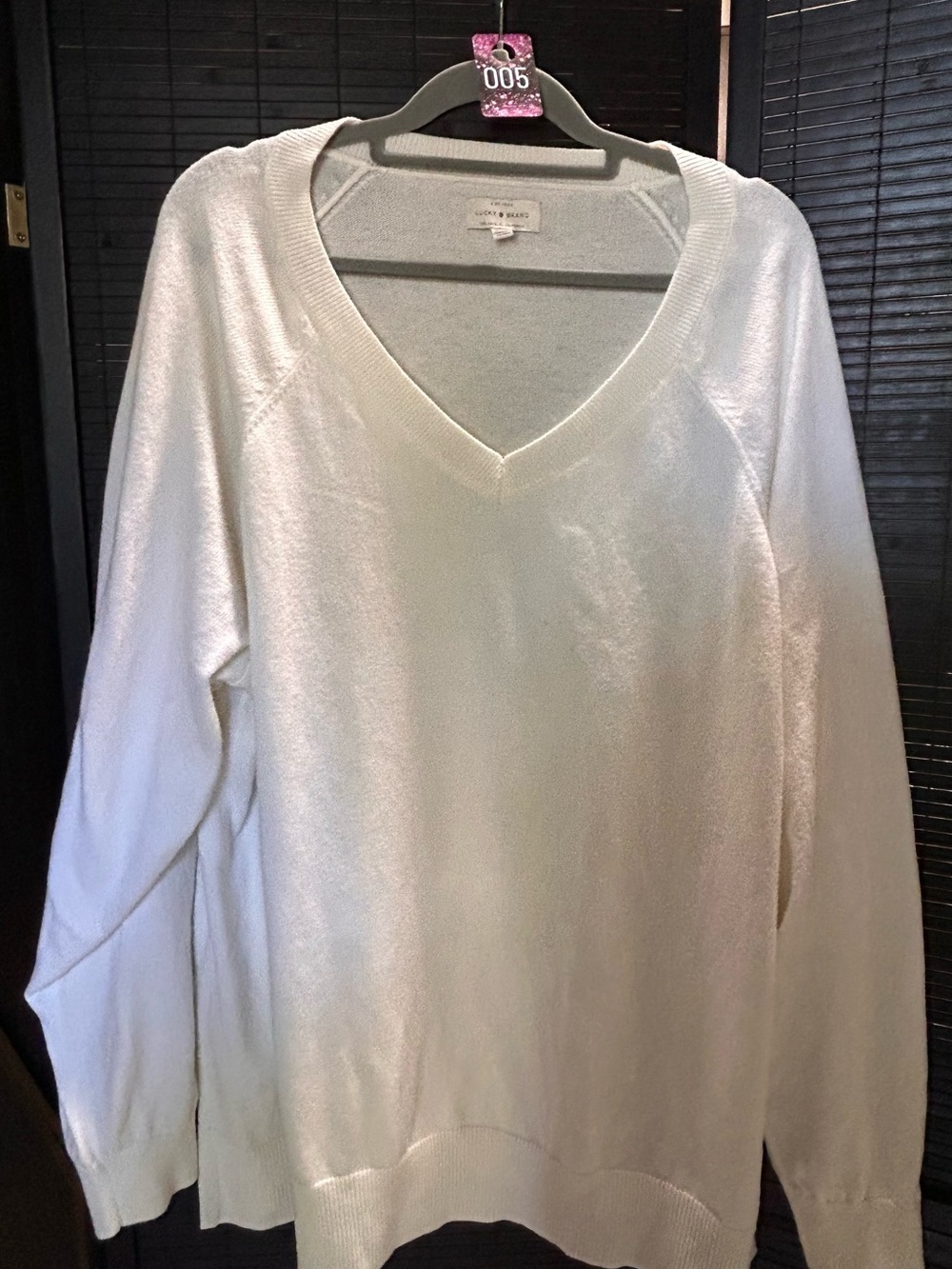 Lucky Brand Cream V-Neck Sweater